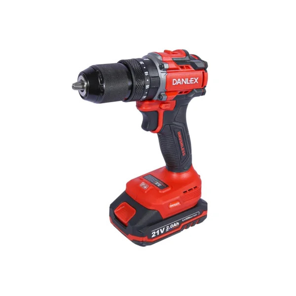دریل پیچ گوشتی شارژی دنلکس 21 ولت براشلس دو سرعته چکشی مدل DX-6321