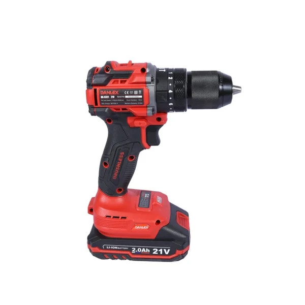 دریل پیچ گوشتی شارژی دنلکس 21 ولت براشلس دو سرعته چکشی مدل DX-6321