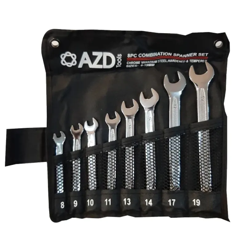 ست آچار 8 عددی یکسر رینگی AZD سایز 8 تا 19